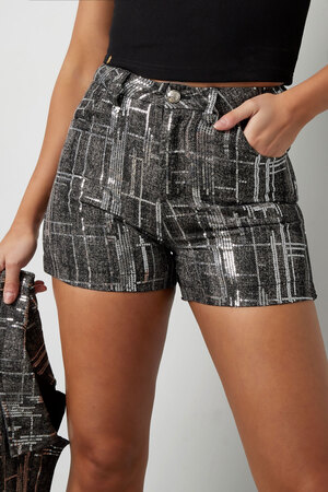 Short denim look with sequins - blue h5 Picture2